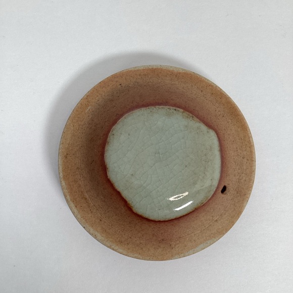 Vintage Earthenware Teapot With Rattan Handle, Glaze Drip EUC - Picture 8 of 13